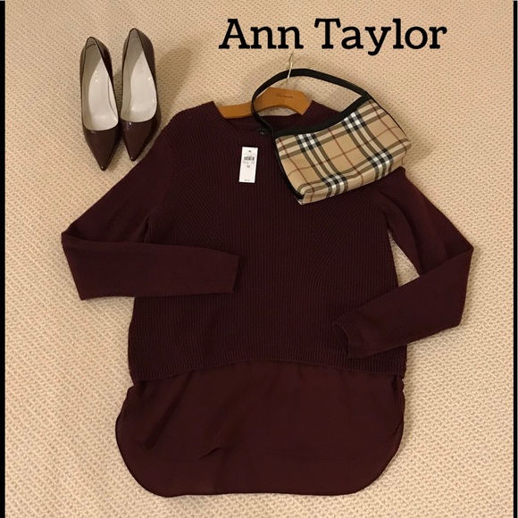 Ann Taylor Sweaters - Ann Taylor Sheer Layered Look Sweater - Size: M